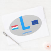 Autocollant euro-ovale Luxembourg* (Enveloppe)