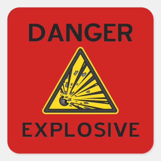 Autocollant explosif rouge de panneau (Devant)