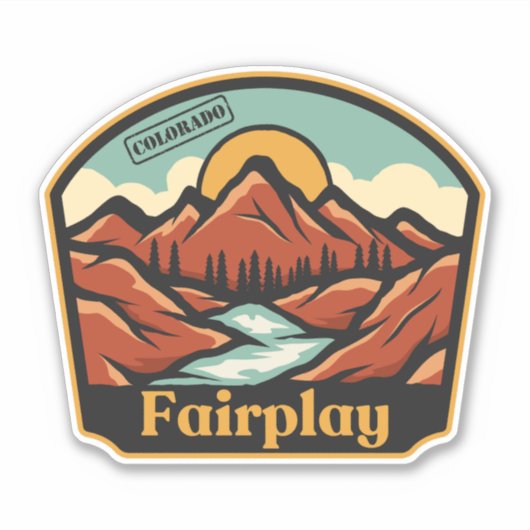 Autocollant Fairplay, Colorado (Devant)