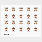 autocollant fait sur commande de rouge de cow-girl (Feuille)