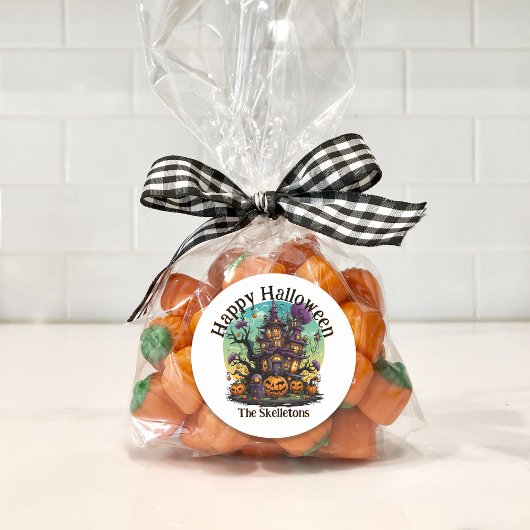 Autocollant familial personnalisé - Maison hantée