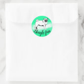 Autocollant fan de Pug (Sac)