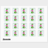 Autocollant fantaisie Green & Pink Elephants (Feuille)