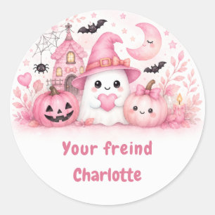 Autocollant fantôme Halloween Kawaii personnalisé