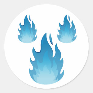 Autocollant fantôme Onibi Flames Japonais Yokai