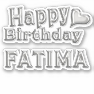 Autocollant Fatima Happy Birthday