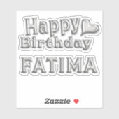 Autocollant Fatima Happy Birthday (Feuille)