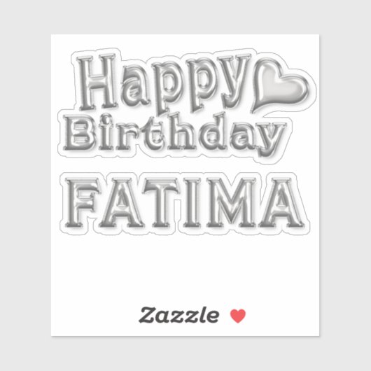 Autocollant Fatima Happy Birthday (Feuille)