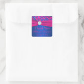 Autocollant Favori Cobalt et Fuchsia Mariage damas (Sac)