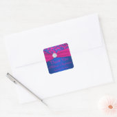 Autocollant Favori Cobalt et Fuchsia Mariage damas (Enveloppe)