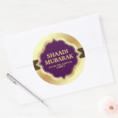 Autocollant Félicitations de Mariage Shaadi Mubara (Enveloppe)