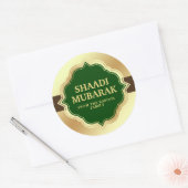 Autocollant Félicitations de Mariage Shaadi Mubara (Enveloppe)