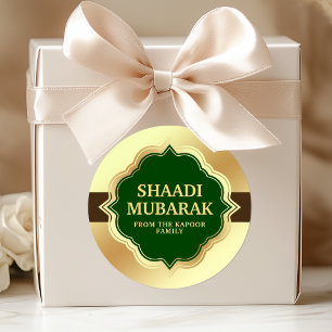 Autocollant Félicitations de Mariage Shaadi Mubara