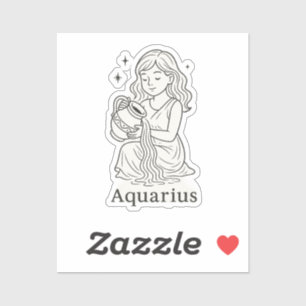 Autocollant Femme Zodiaque Verseau