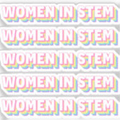 Autocollant Femmes dans les STIM (Recto)