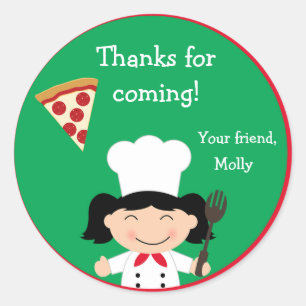 Autocollant Fête d'anniversaire Pizza