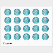 Autocollant Fête de Mascarade Blue Sparkle (Feuille)