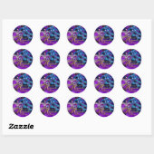 Autocollant Fête de Masques Rose Violet & Bleu (Feuille)