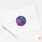 Autocollant Fête de Masques Rose Violet & Bleu (Enveloppe)