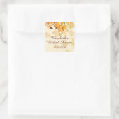 Autocollant Fête des mariées de feuilles automnale (Sac)