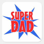 Autocollant Fête des pères Super Papa (Devant)