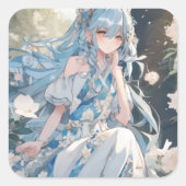 autocollant fête fille (Devant)