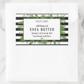 Autocollant feuille botanique verte Rectangle (Sac)