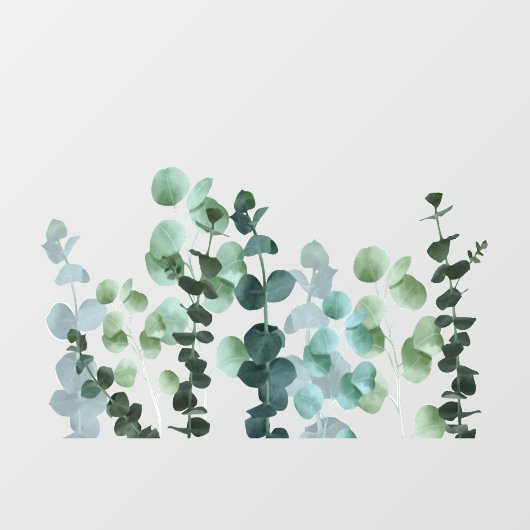 Autocollant feuille Eucalypt transparent bleu vert (Feuille)