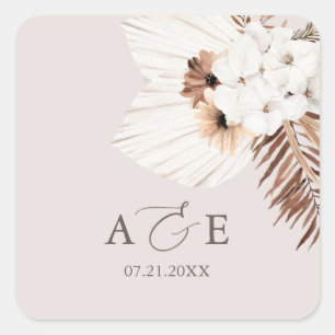 Autocollant Feuille Mariage Boho séché Palm