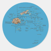 Autocollant Fidji Map (Devant)