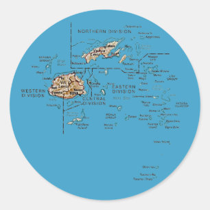 Autocollant Fidji Map