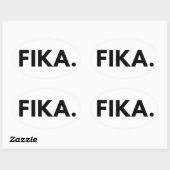 Autocollant Fika Bold Oval (Feuille)