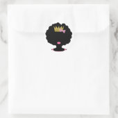Autocollant fille Afro couronné (Sac)