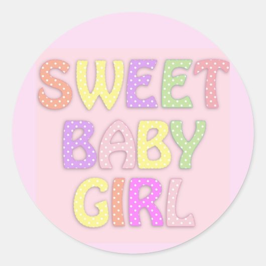 Autocollant fille bébé (Devant)