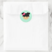 autocollant fille kawaii (Sac)
