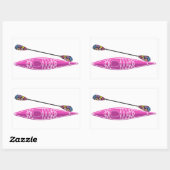 Autocollant fille Kayak (Feuille)