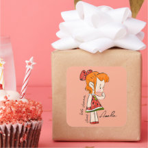 Autocollant fille pastèque