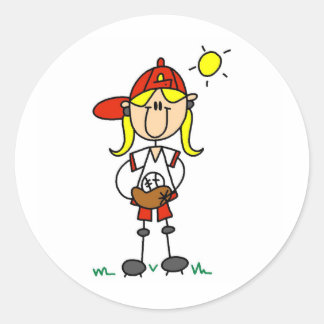 Autocollant fille softball
