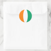 Autocollant fisheye drapeau de la Côte d'Ivoire (Sac)