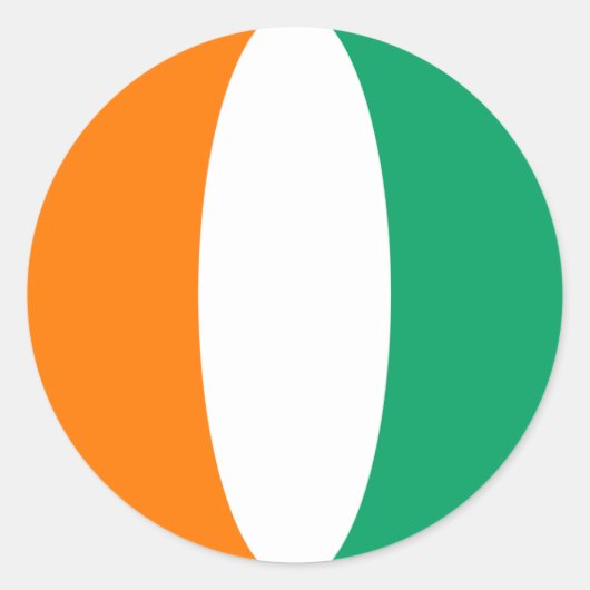 Autocollant fisheye drapeau de la Côte d'Ivoire (Devant)