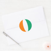 Autocollant fisheye drapeau de la Côte d'Ivoire (Enveloppe)