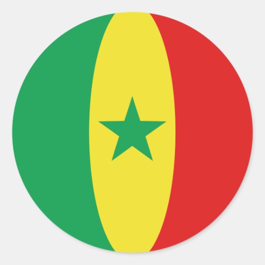 Autocollant Fisheye Drapeau Sénégal (Devant)