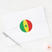Autocollant Fisheye Drapeau Sénégal (Enveloppe)