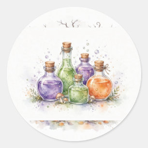 Autocollant Flacons de Potion de Sorcière à l'aqua