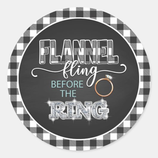 Autocollant Flannel Fling Before the Ring - Blanc (Devant)