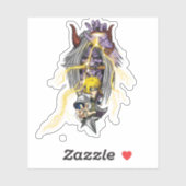 ⚡ Autocollant Flash Jaune – Vinyle de Ninja Inspir (Feuille)