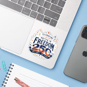 Autocollant Fleur de Liberté Patriotique (Ordinateur portable avec iPhone)