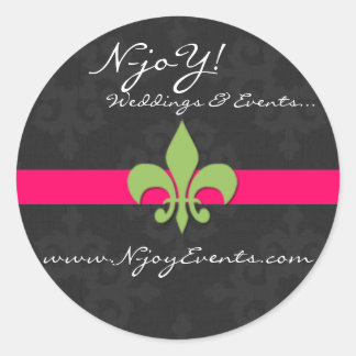 autocollant fleur de lis & damask