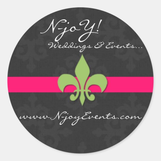 autocollant fleur de lis & damask (Devant)