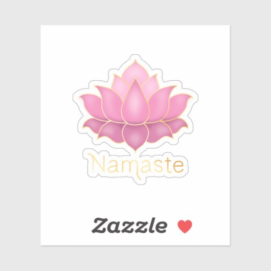 Autocollant Fleur de Lotus Namaste (Feuille)